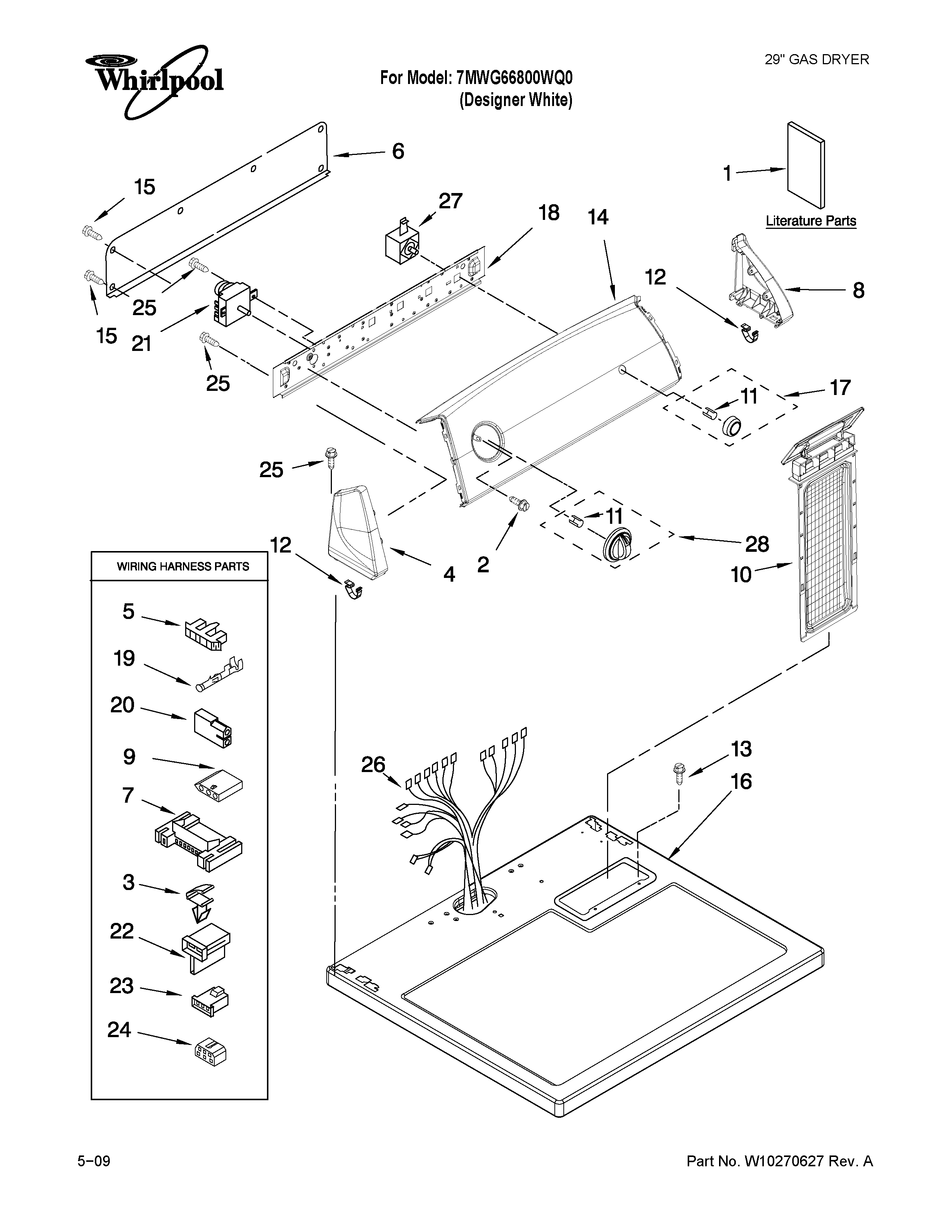 Top and console parts