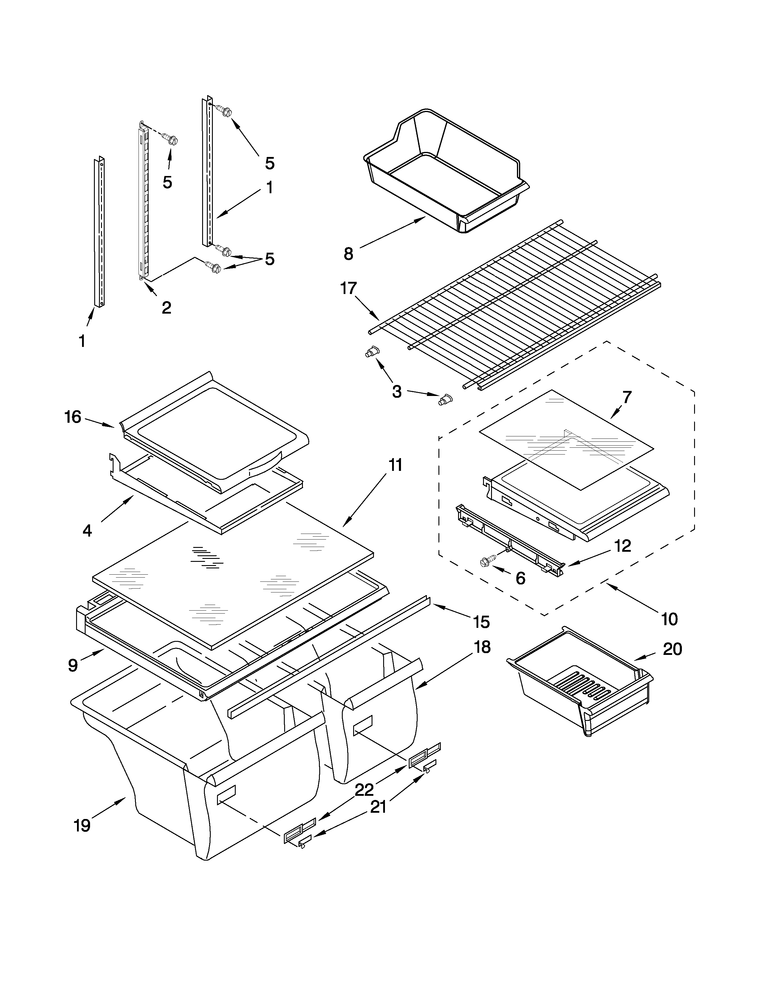 Shelf parts