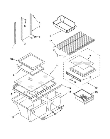 Shelf parts