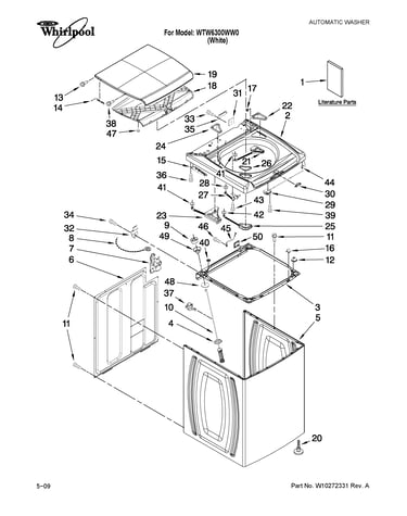Top and cabinet parts