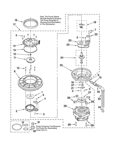 Pump and motor parts