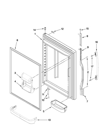 Refrigerator door parts