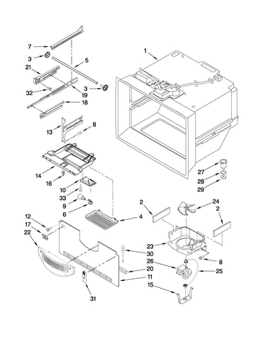 Freezer liner parts