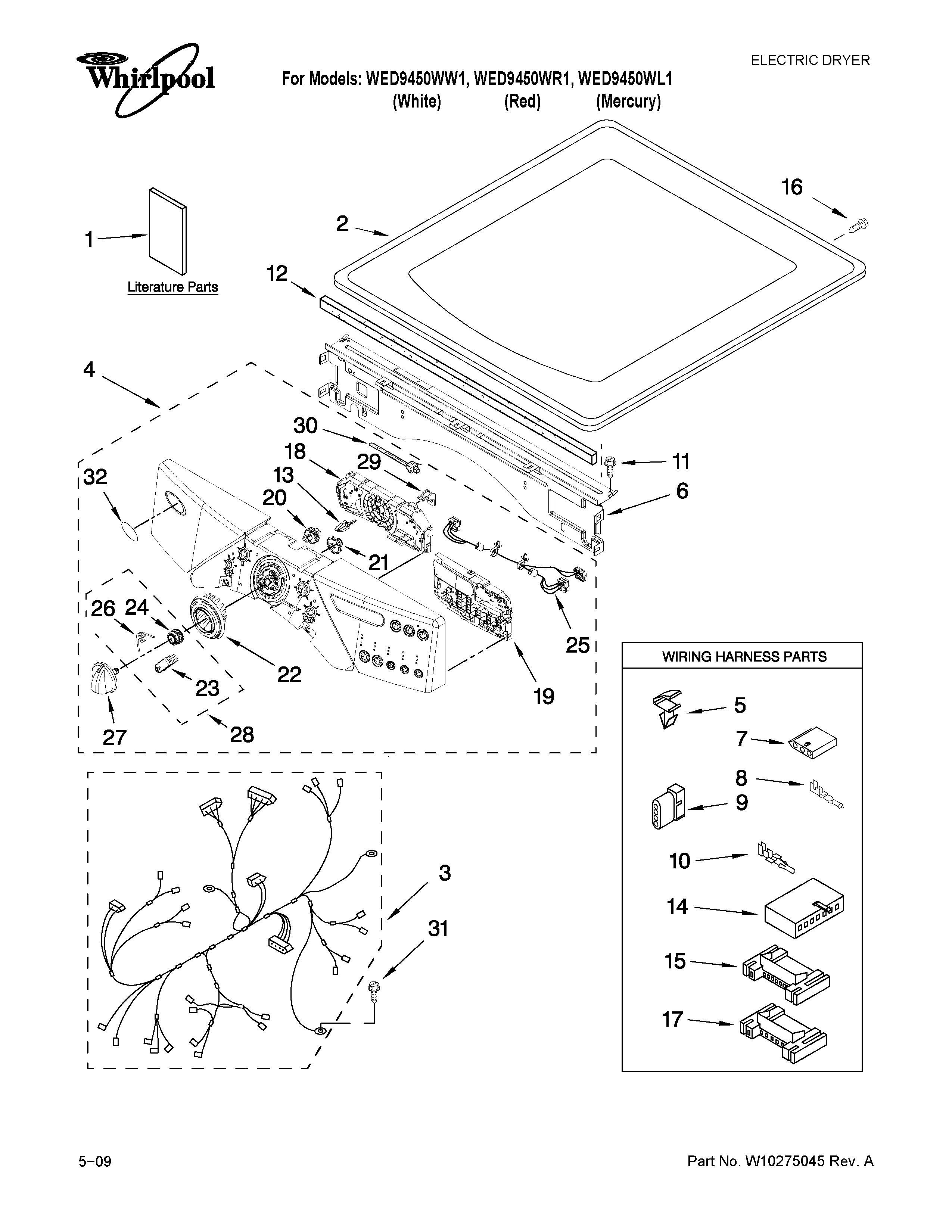 Top and console parts