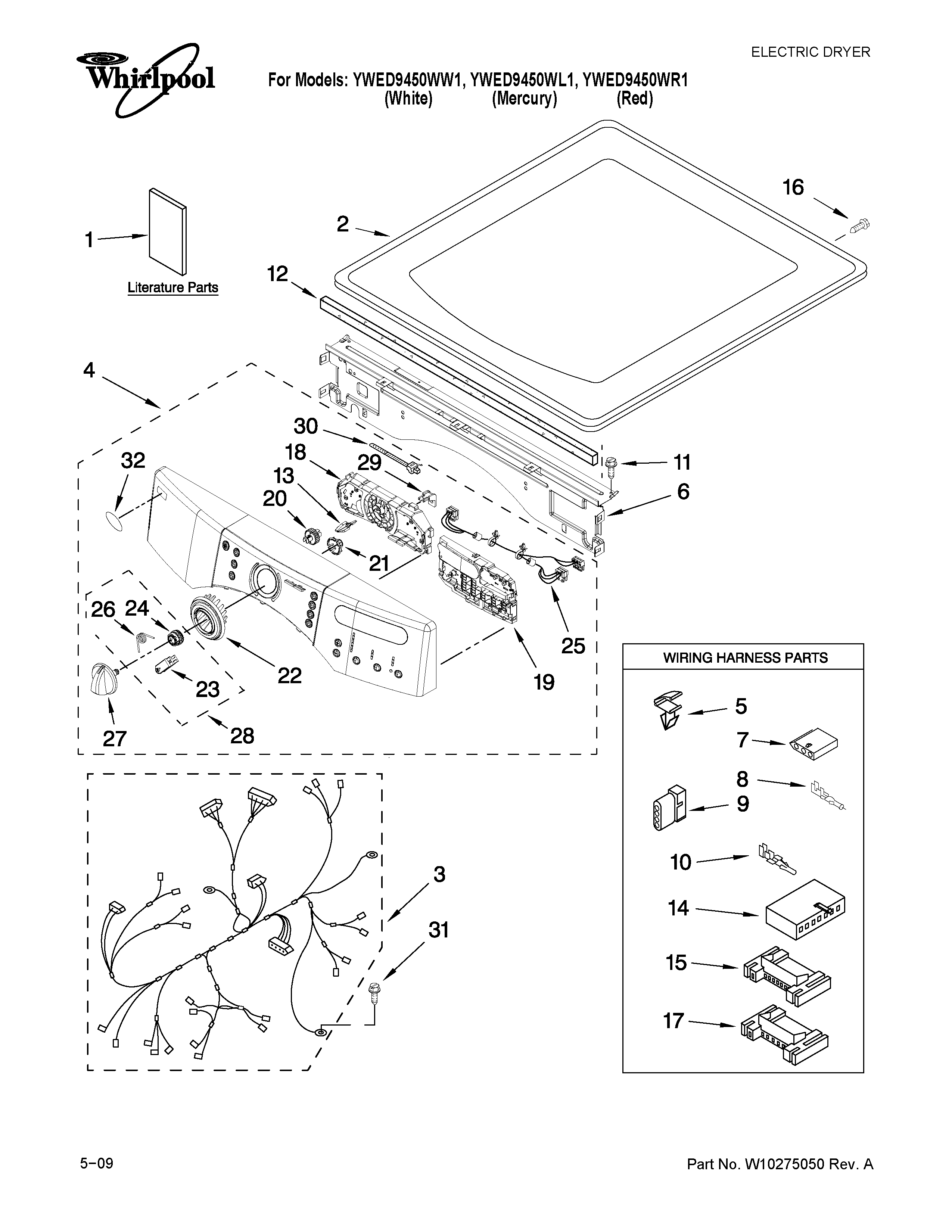 Top and console parts