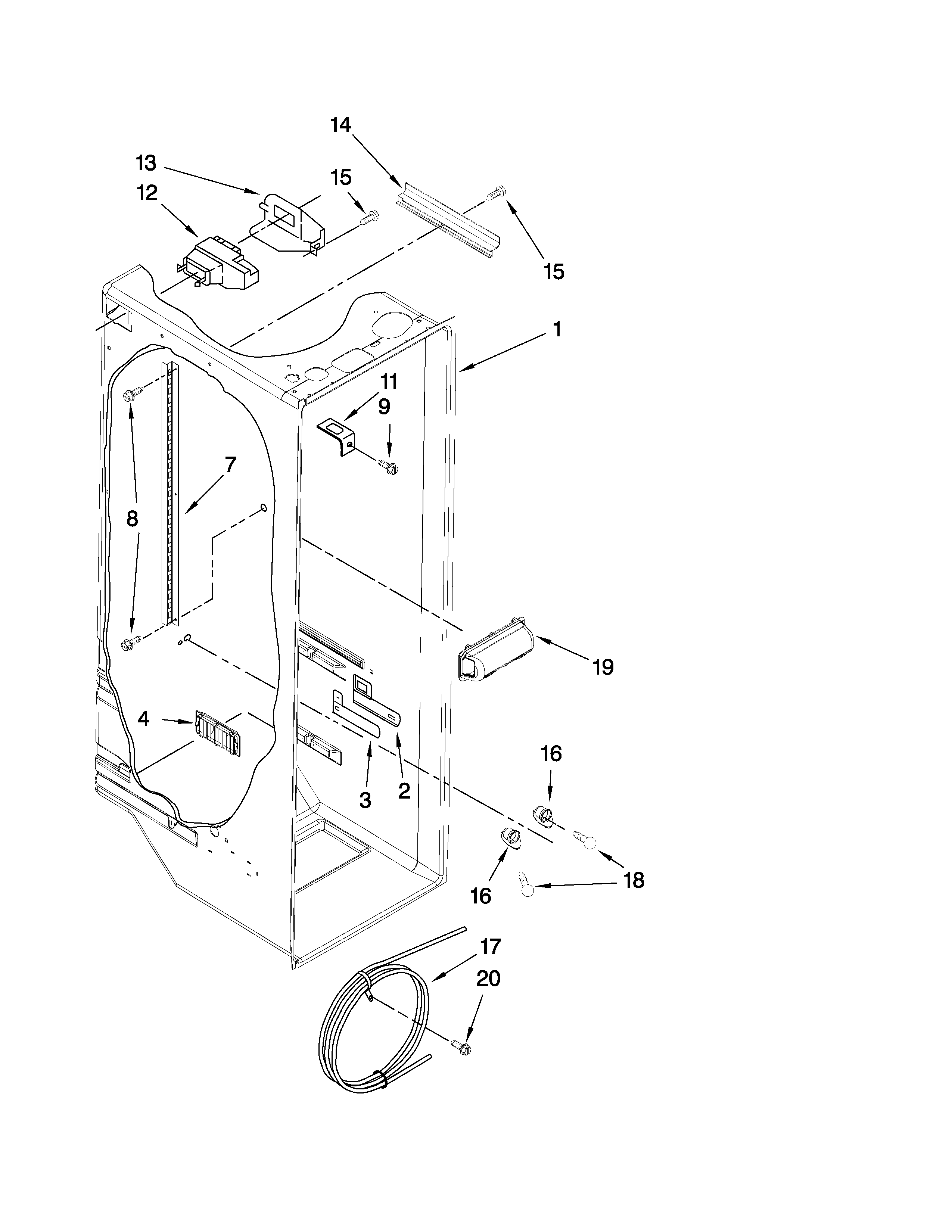 Refrigerator liner parts