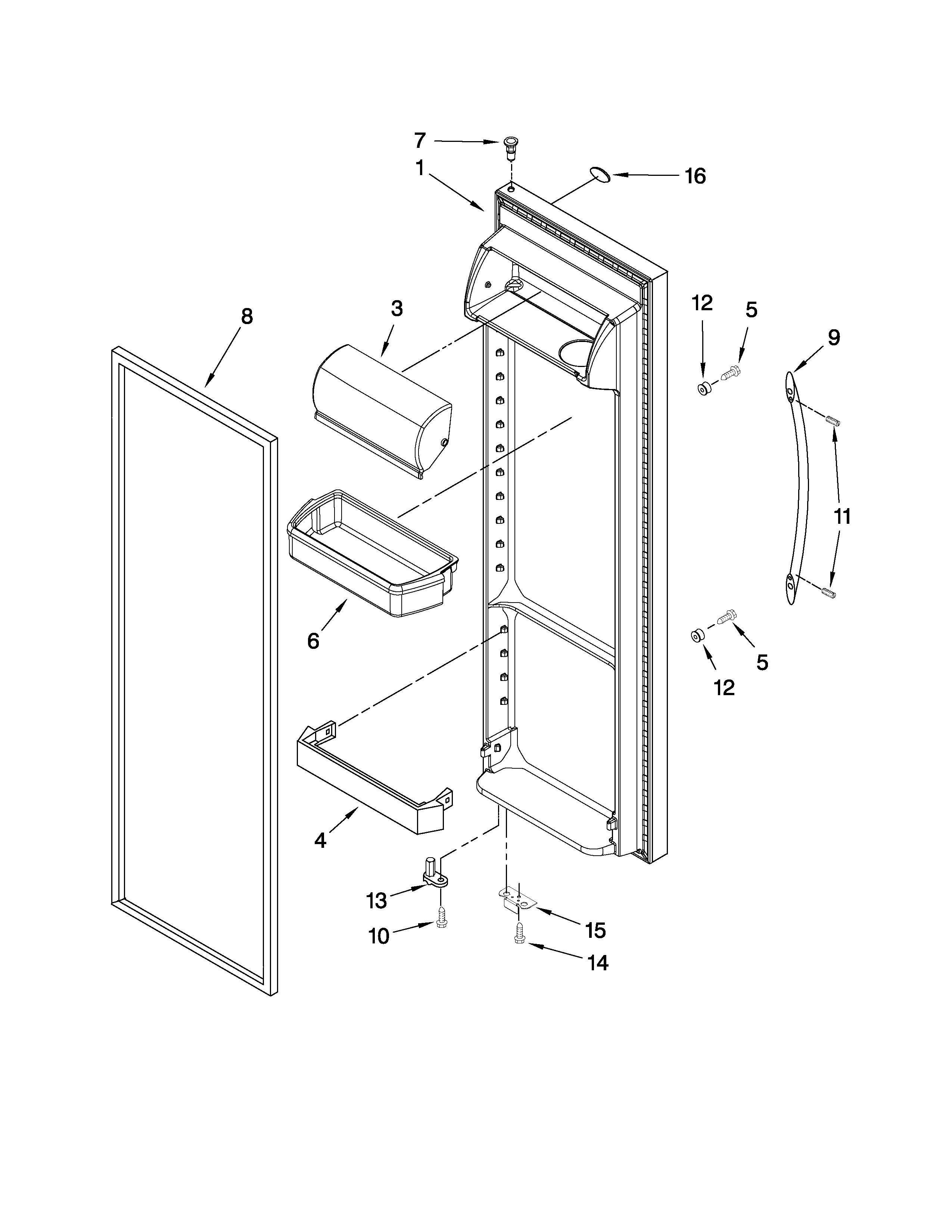 Refrigerator door parts