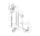 KitchenAid KUDC03IVWH1 fill, drain and overfill parts diagram