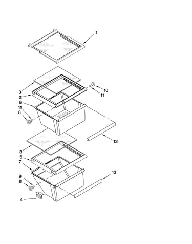 Refrigerator shelf parts