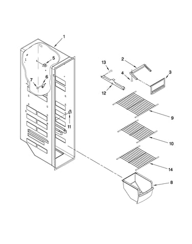Freezer liner parts