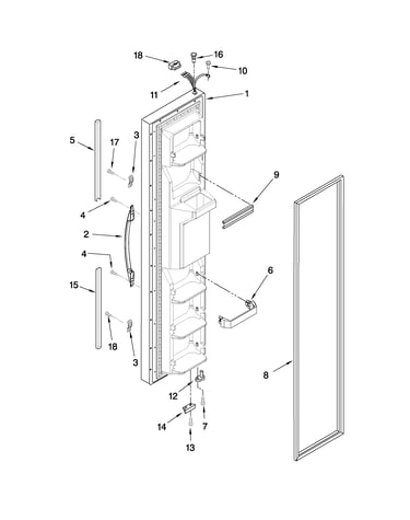Freezer door parts