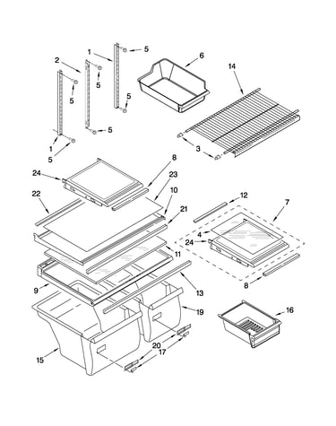 Shelf parts