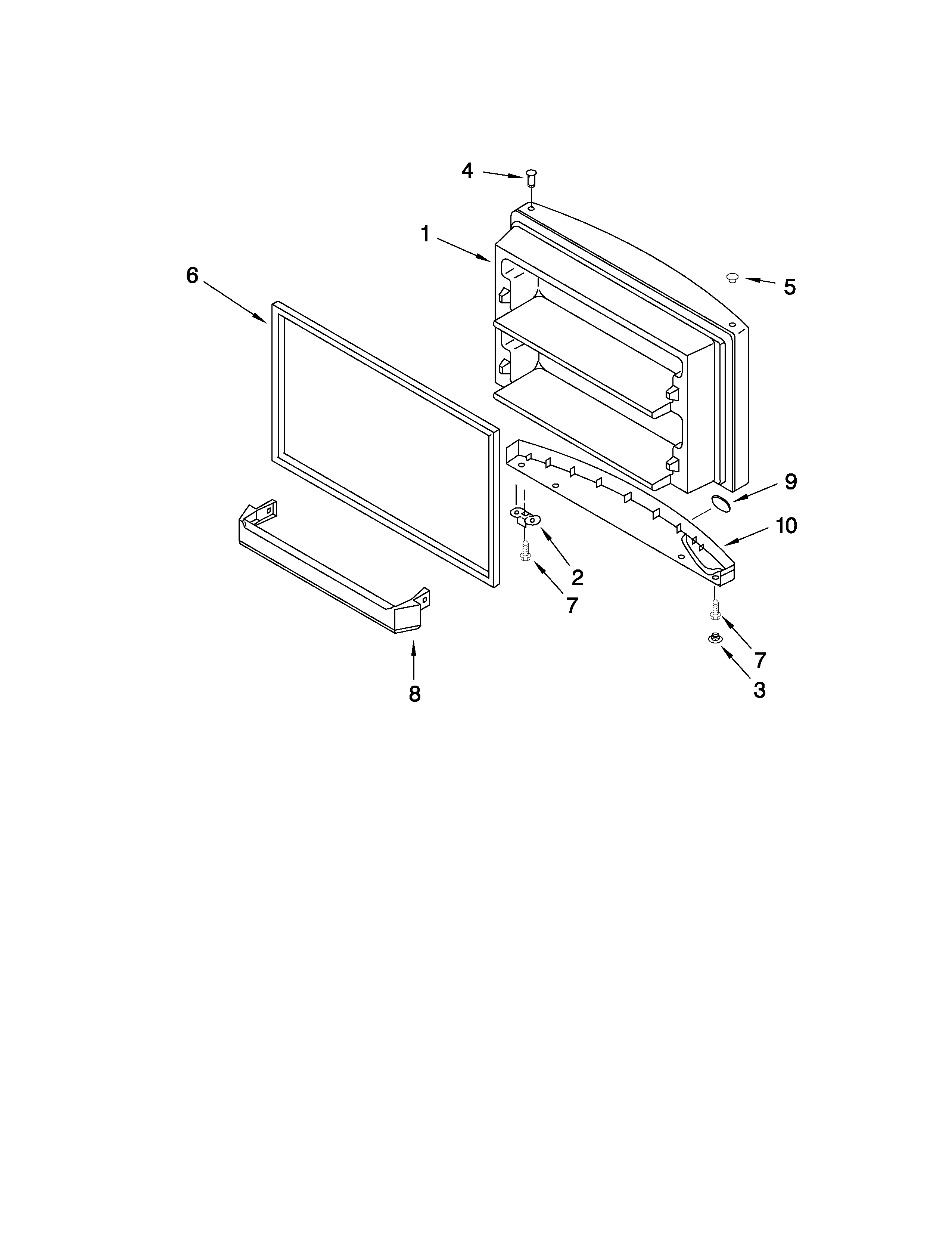 Freezer door parts