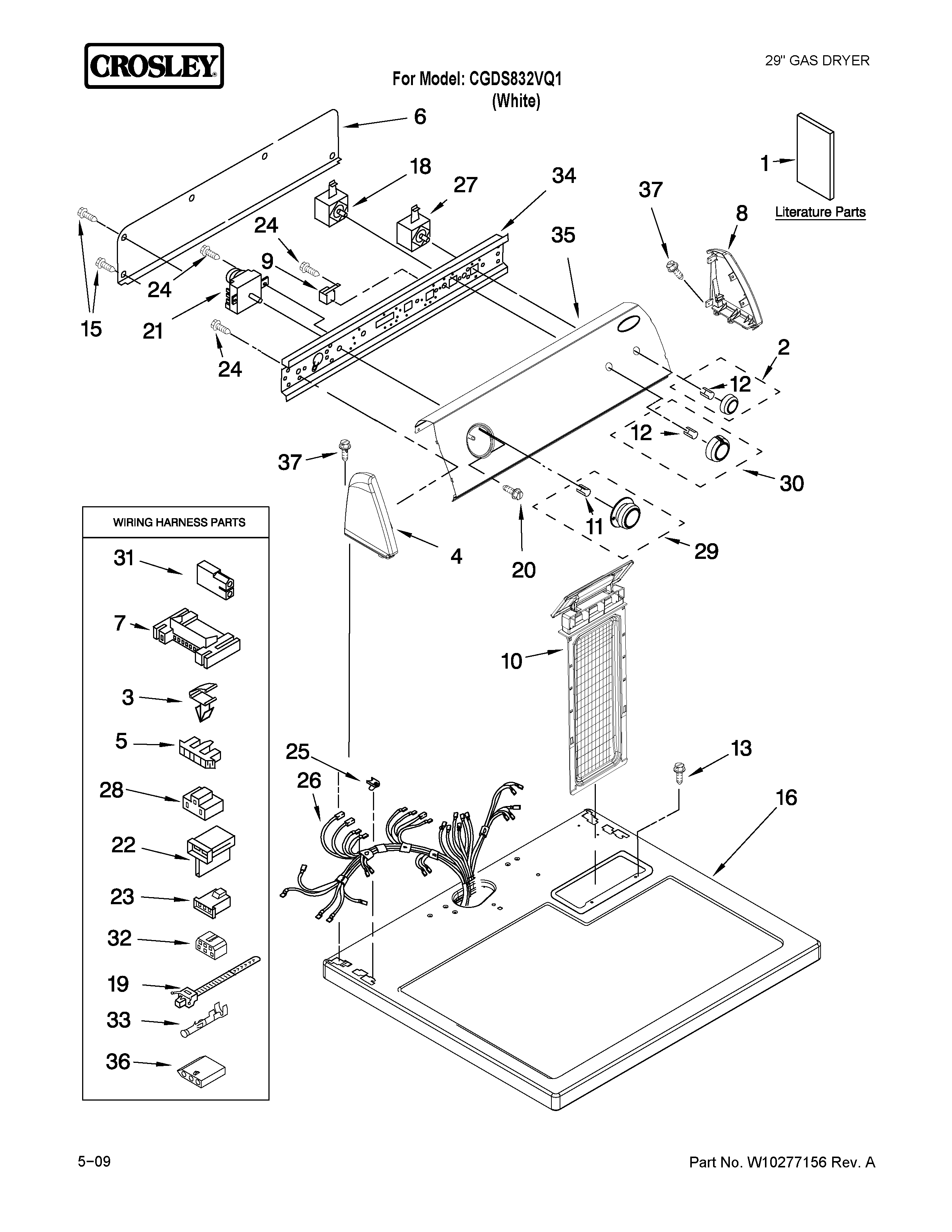 Top and console parts