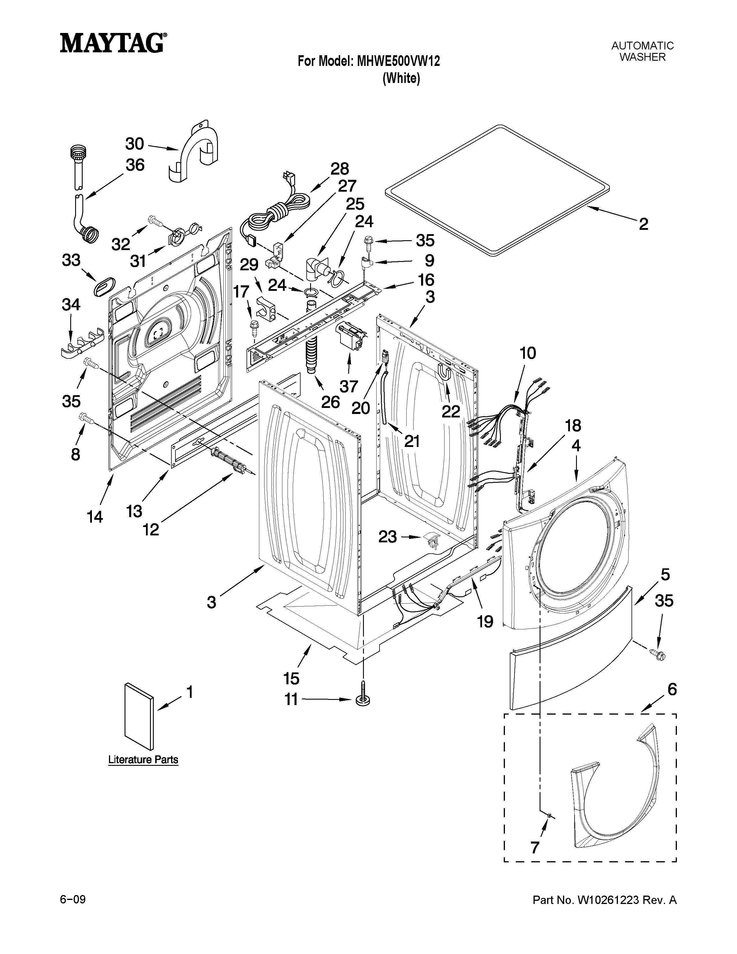 Top and cabinet parts