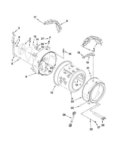 Tub and basket parts