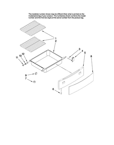 Drawer and rack parts