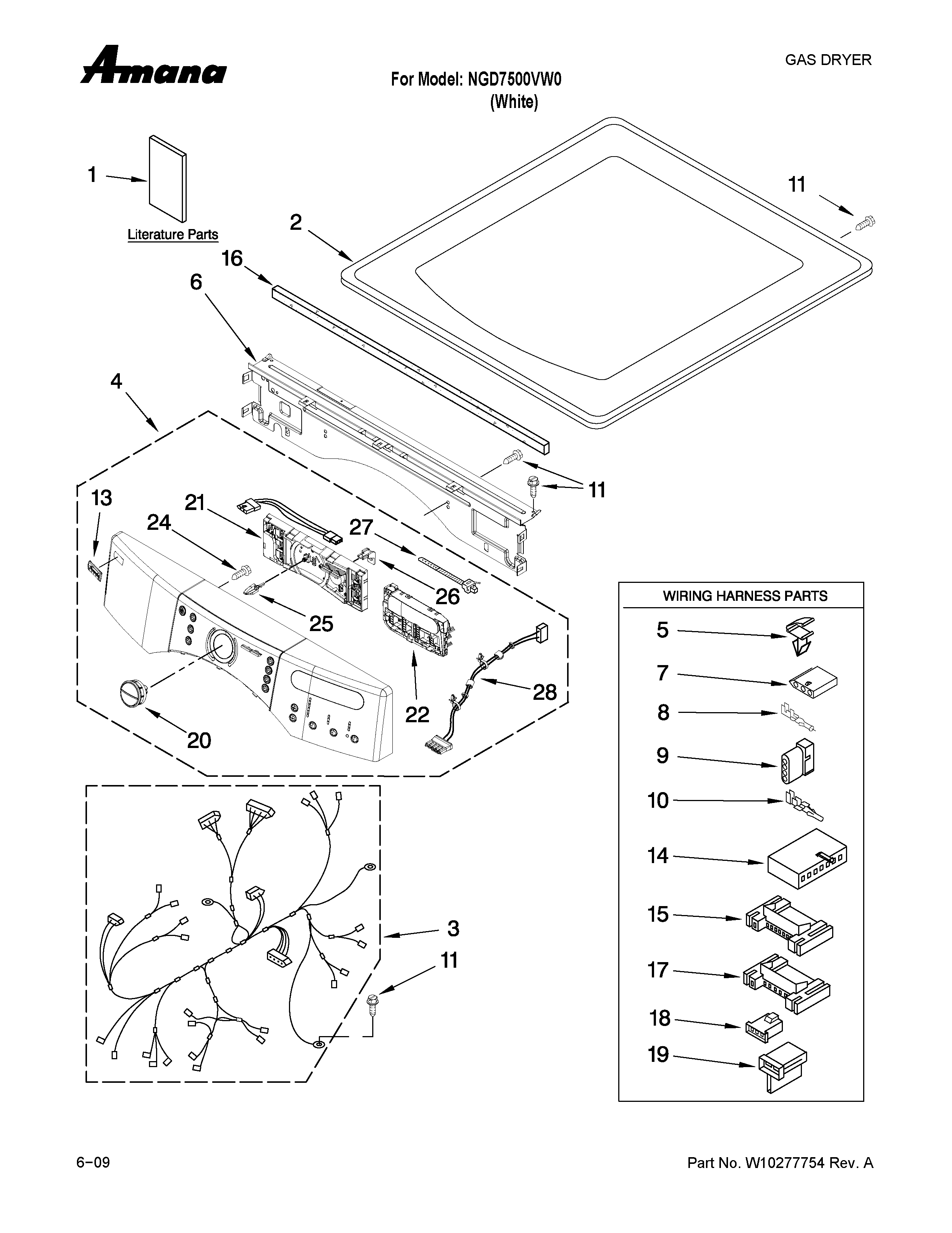 Top and console parts