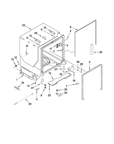 Tub and frame parts
