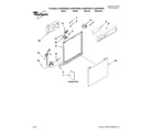 Whirlpool DU930PWWS0 frame and console parts diagram