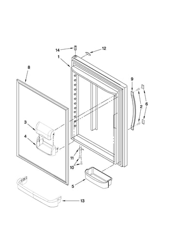Refrigerator door parts