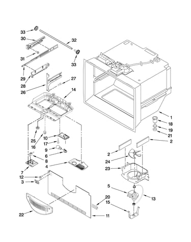 Freezer liner parts
