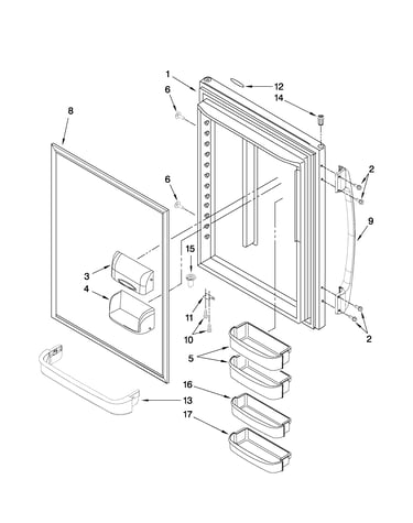 Refrigerator door parts
