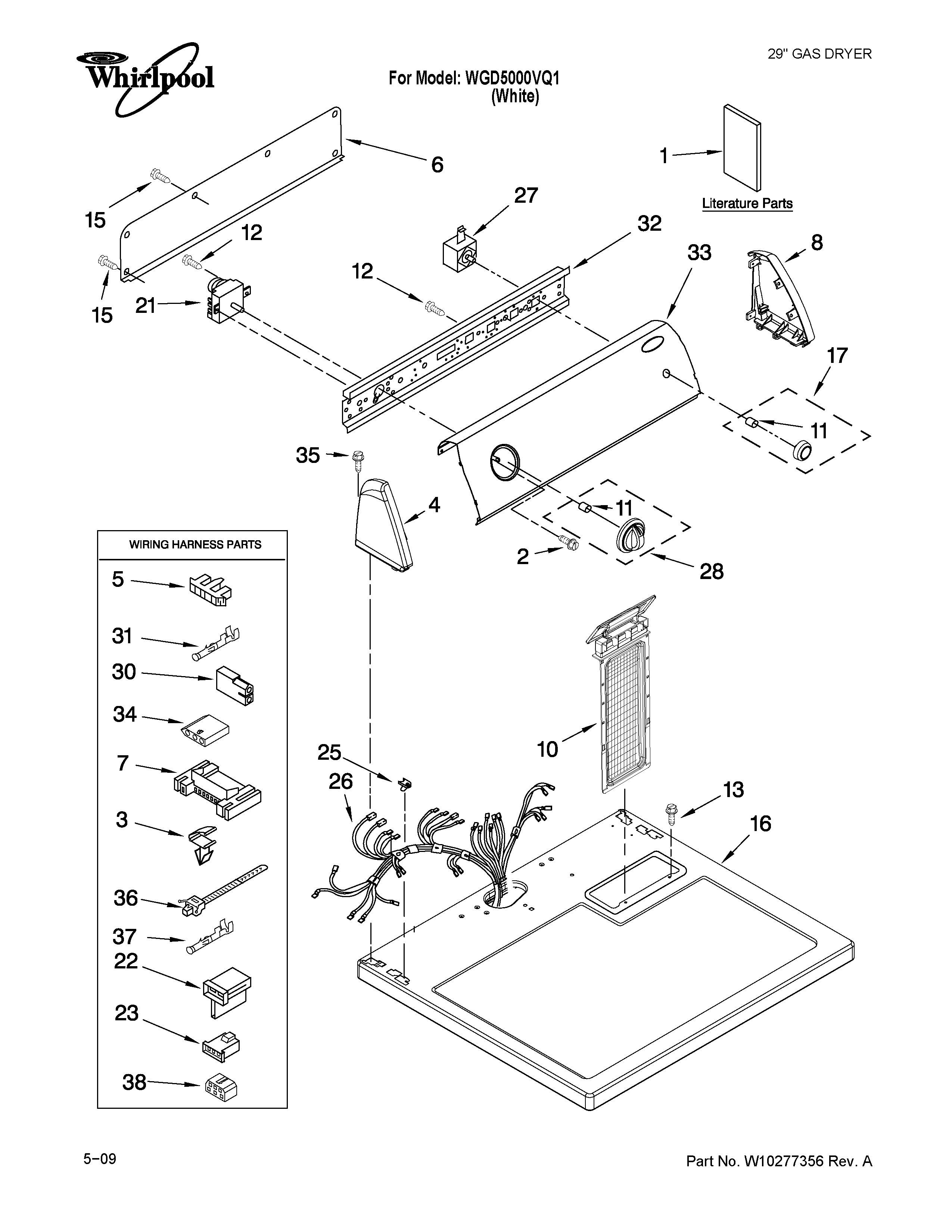 Top and console parts
