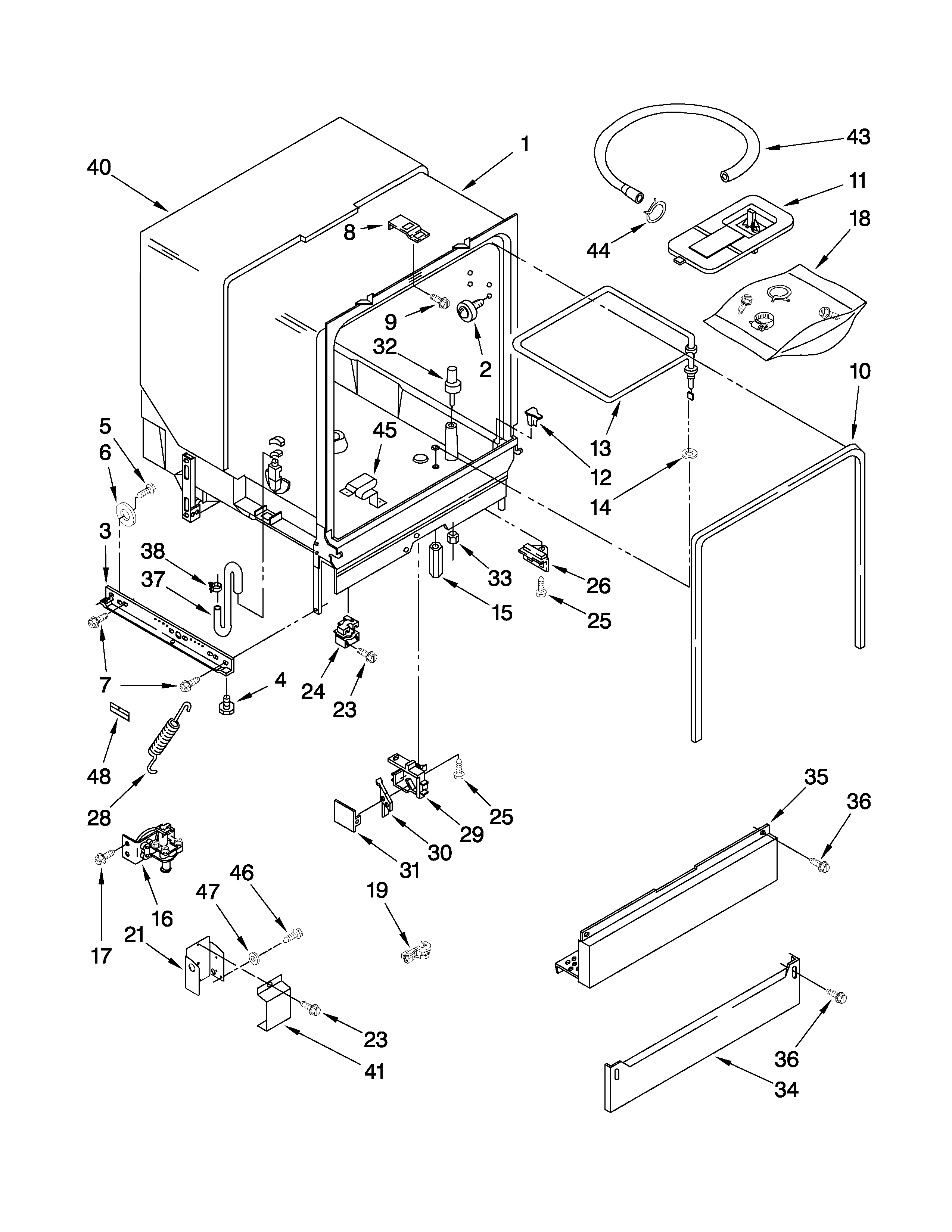 TUB ASSEMBLY PARTS