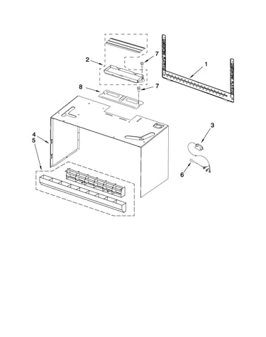 Cabinet and installation parts