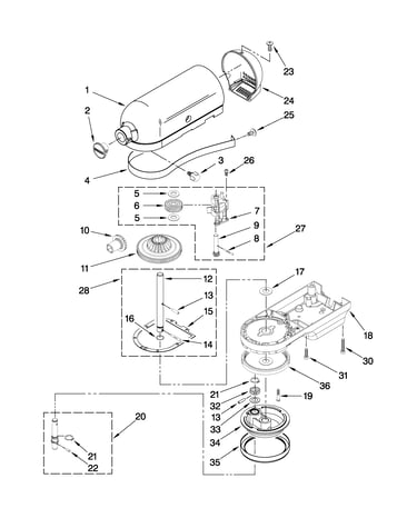 Case, gearing and planetary unit