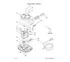 KitchenAid 4KFPW760OB3 motor and housing parts diagram
