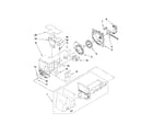 KitchenAid KFIS20XVBL1 motor and ice container parts diagram