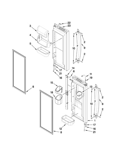 Refrigerator door parts