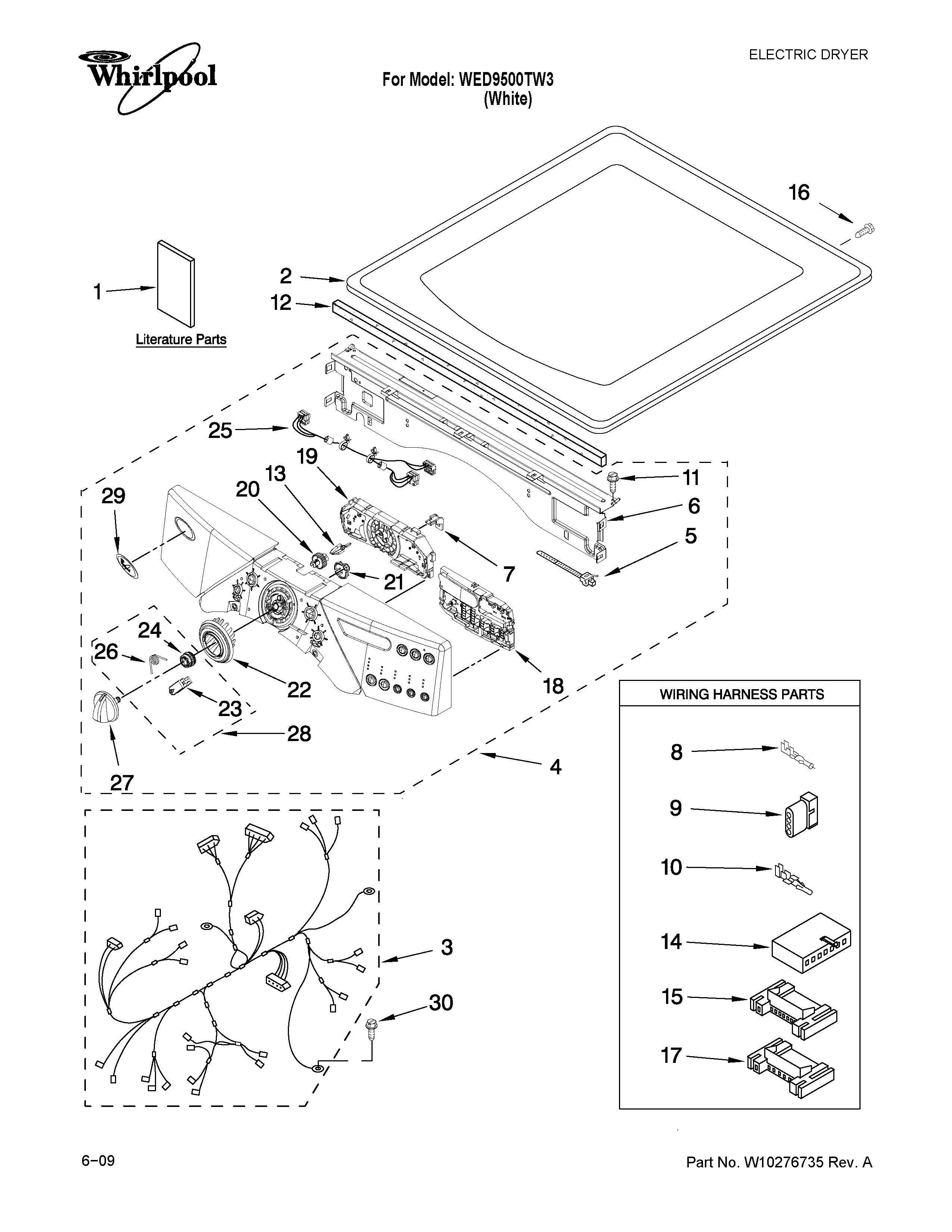 Top and console parts