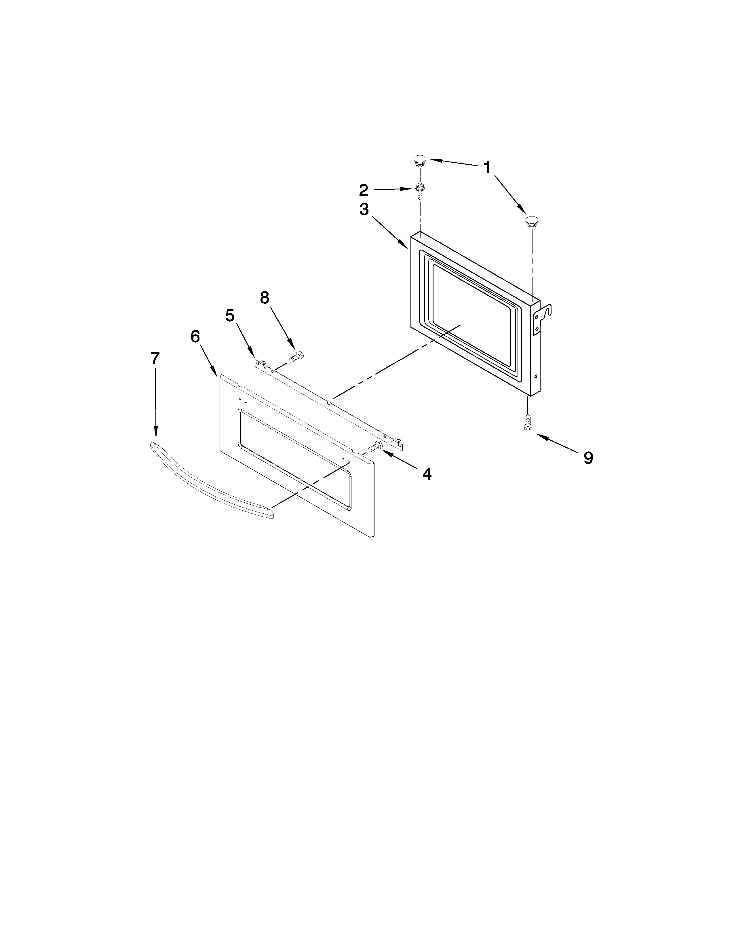 Microwave door parts