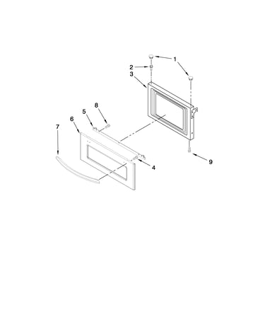 Microwave door parts