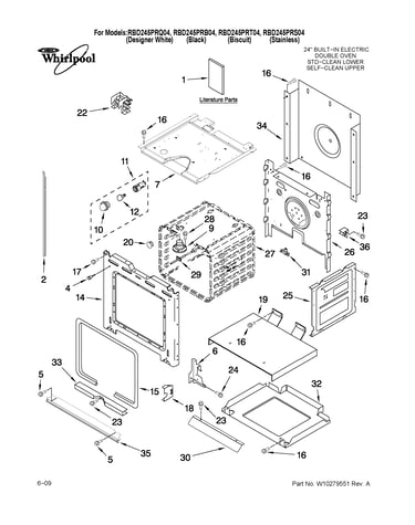 Lower oven parts