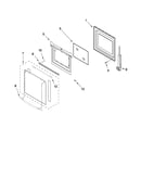Lower oven door parts
