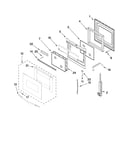 Upper oven door parts