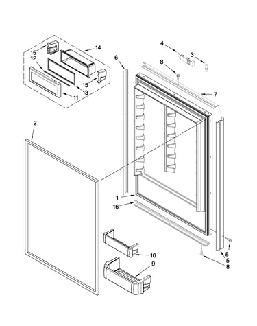 Refrigerator door parts