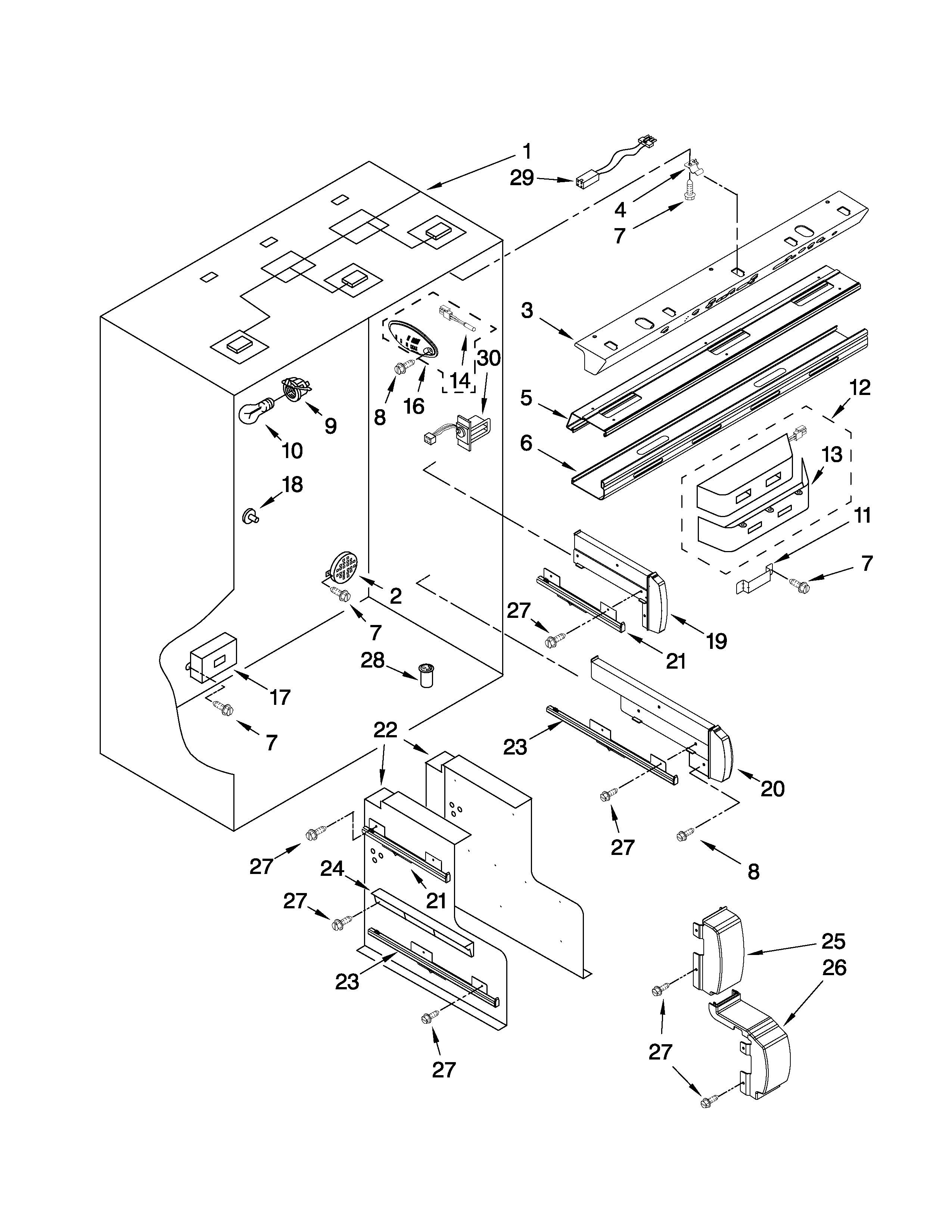Refrigerator liner parts