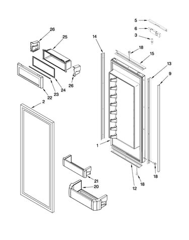 Refrigerator door parts