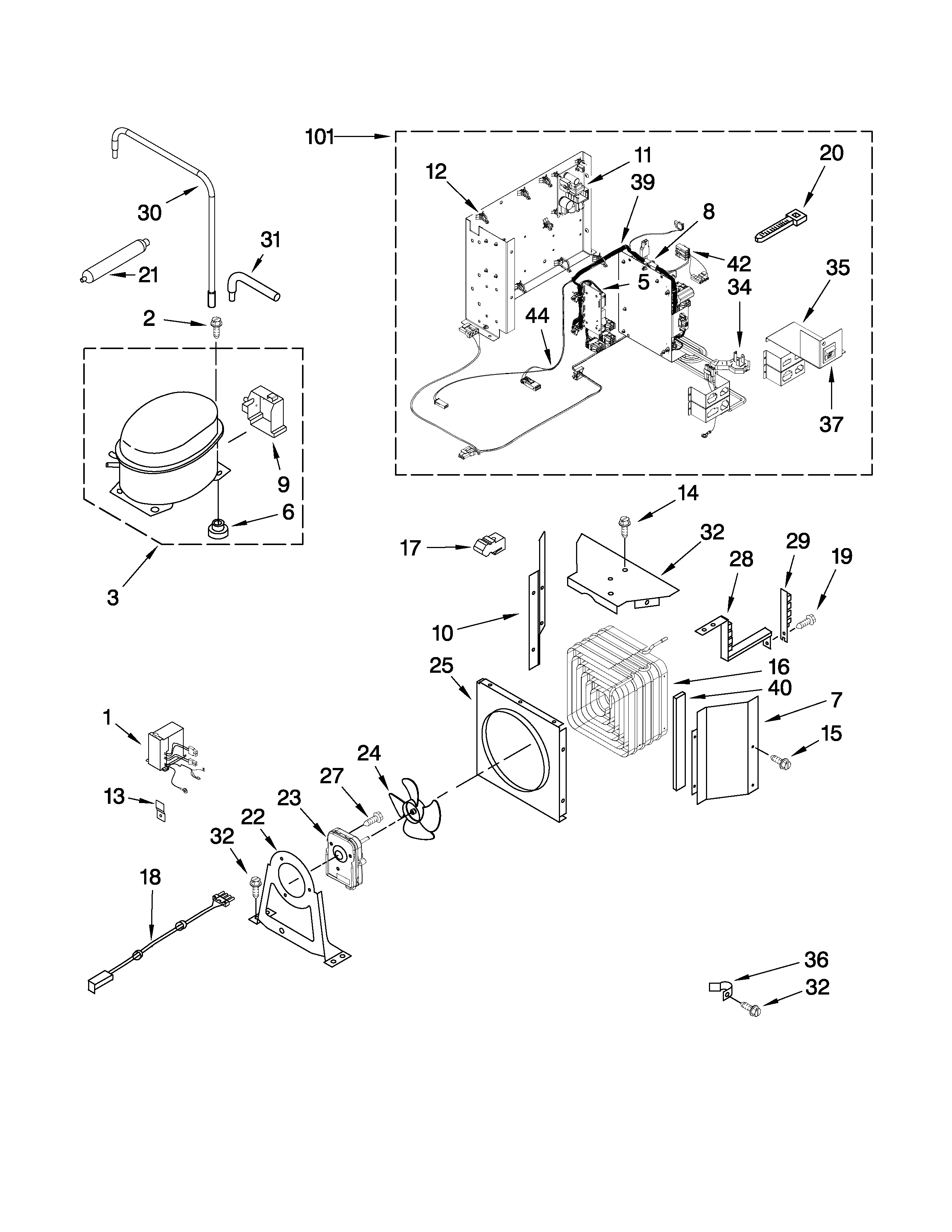 Upper unit parts