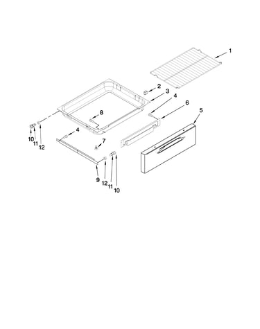 Drawer and rack parts