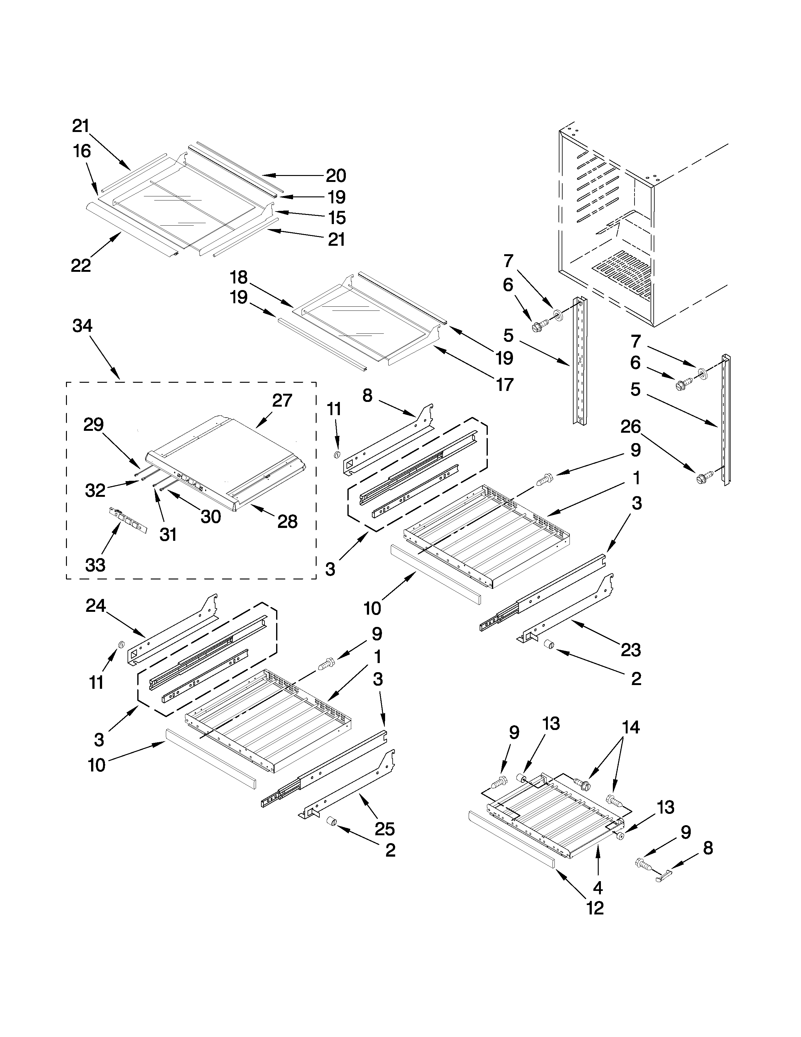 Shelf parts