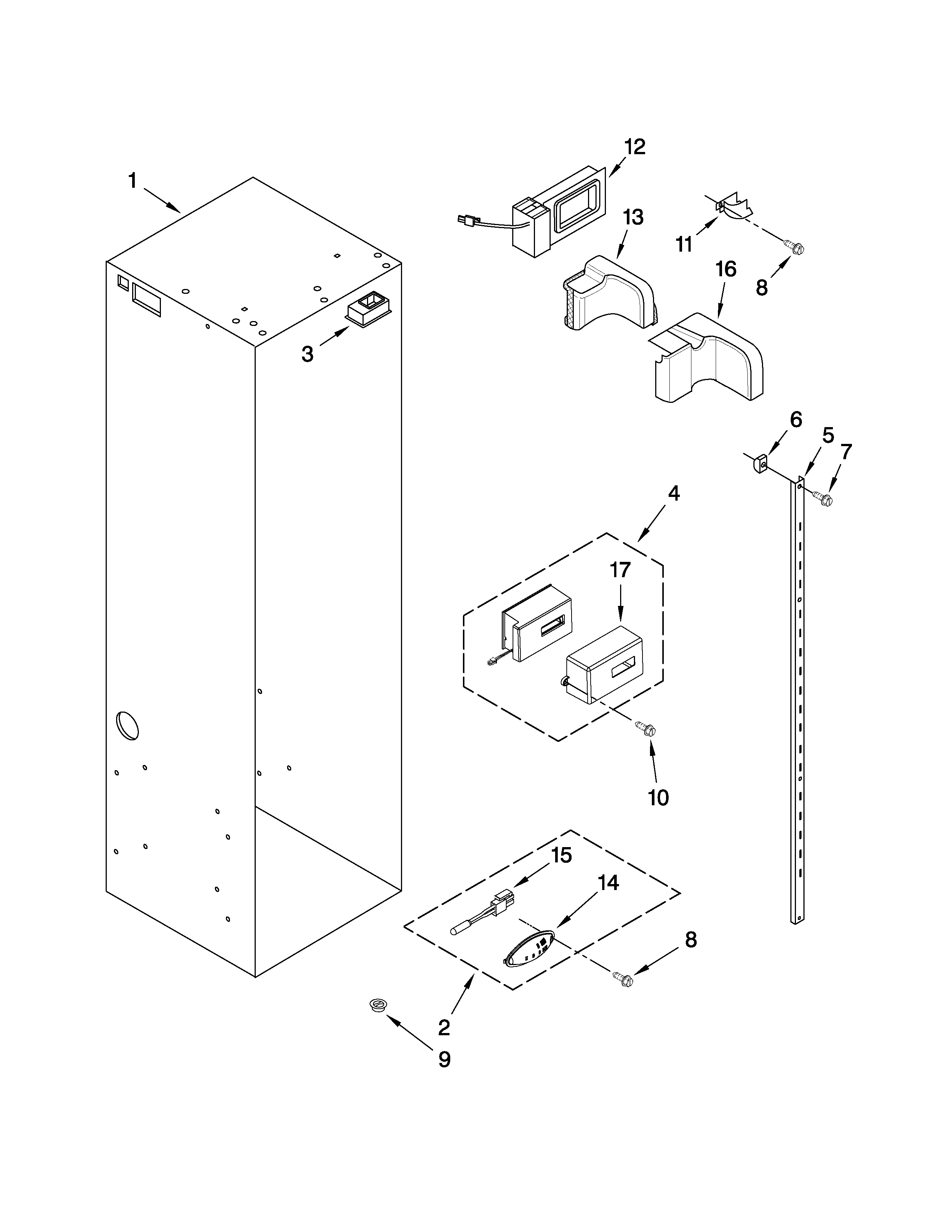 Refrigerator liner parts