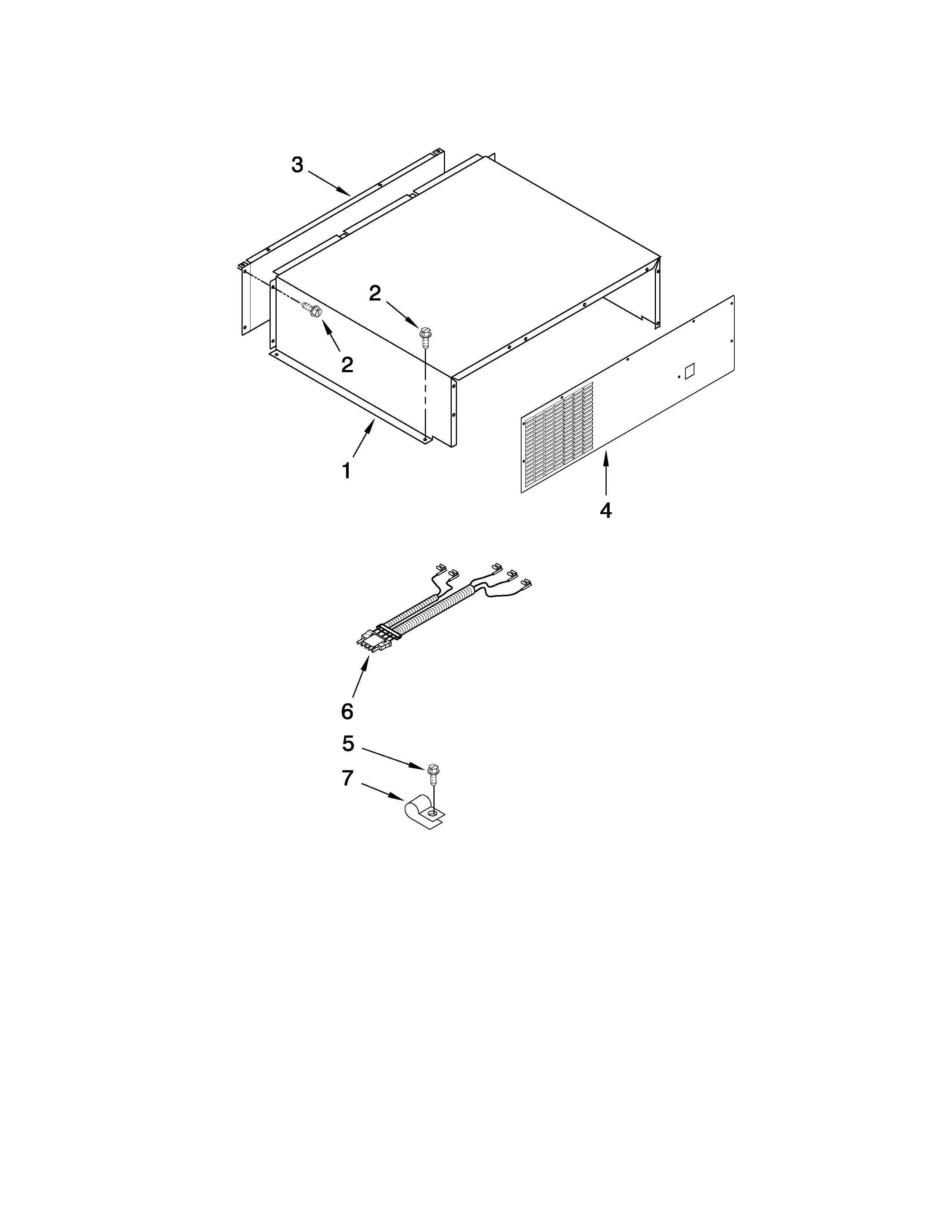 Top grille and unit cover parts