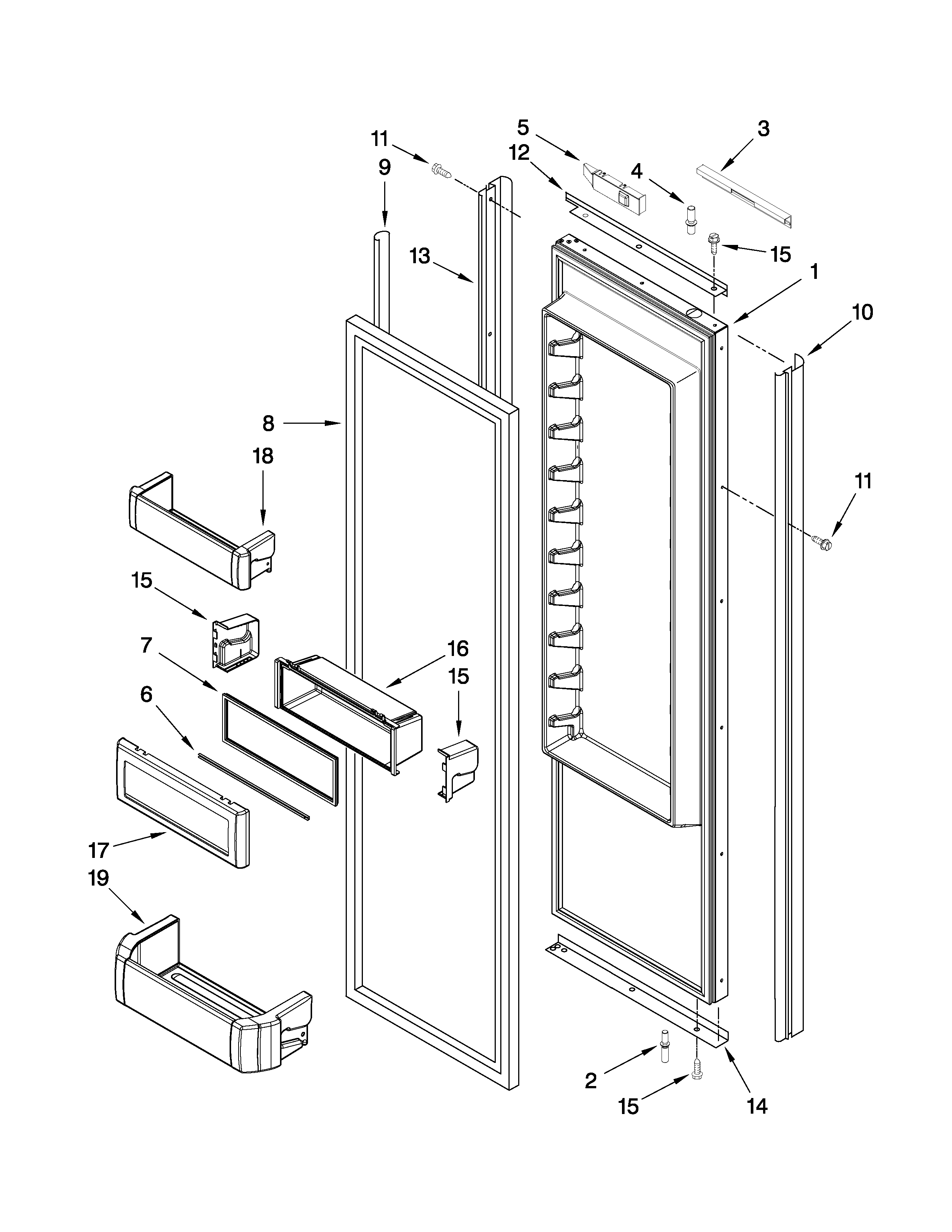 Refrigerator door parts