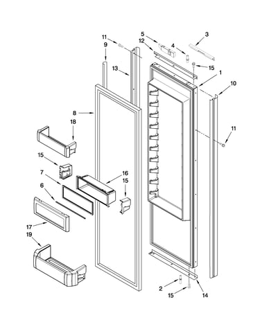 Refrigerator door parts